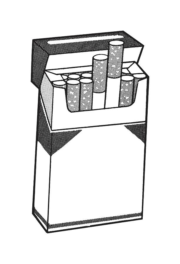 Full Open Pack of Cigarettes Drawing by CSA Images Fine Art America