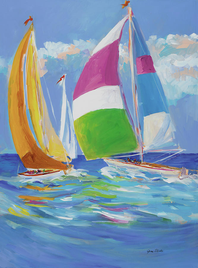 Full Sail II #1 Painting by Jane Slivka Full Sail II #1 Painting by Jane Slivka
