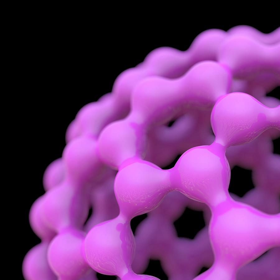 Fullerene Molecule, Artwork #1 Digital Art by Laguna Design
