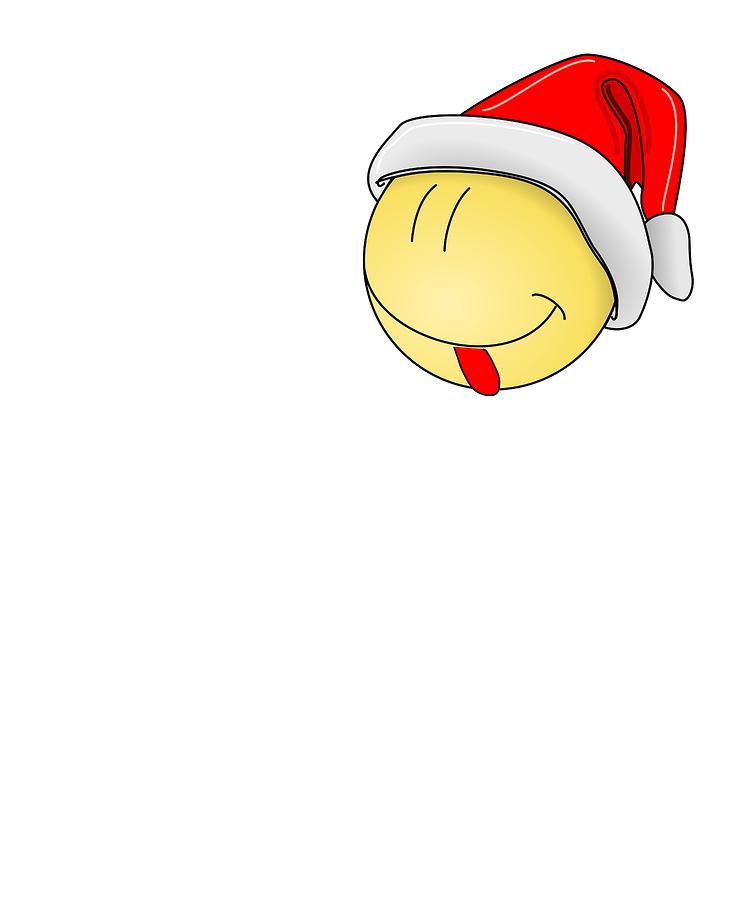 Fun Santa Claus Emoji Ho Ho Ho Merry Christmas