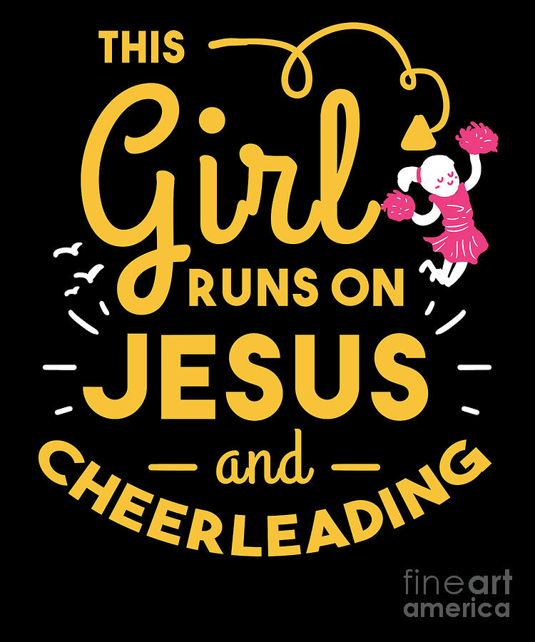 Funny Cheerleader Quote Cheerleading Football Gift Digital Art by ...