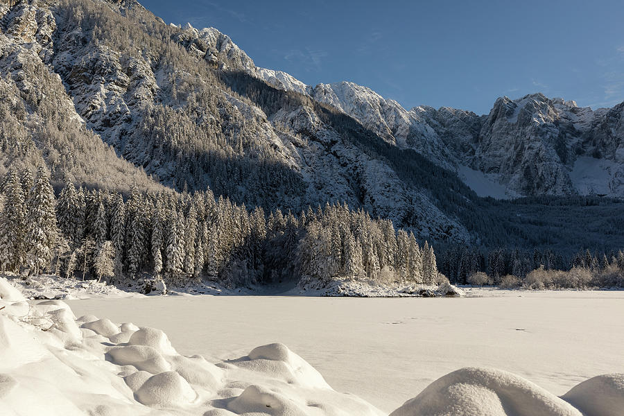 Fusine Lake In Winter. Tarvisio. Friuli-venezia Giulia, Italy ...