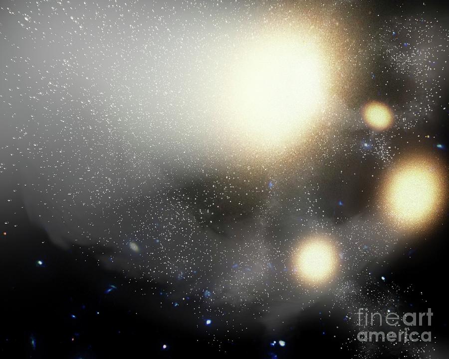Galactic Collision In Night Sky #1 Photograph by Nasa/jpl-caltech/harvard-smithsonian Cfa/science Photo Library