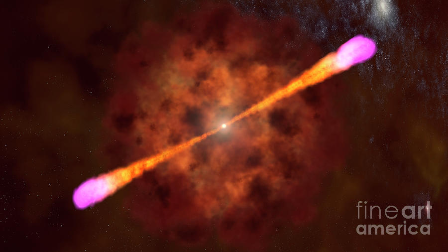 Gamma-ray Burst And Star Collapse #1 Photograph by Nasa/goddard Space Flight Center/science Photo Library