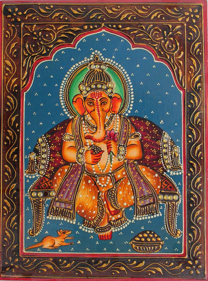 Ganesh Painting By Vishal Gurjar Fine Art America