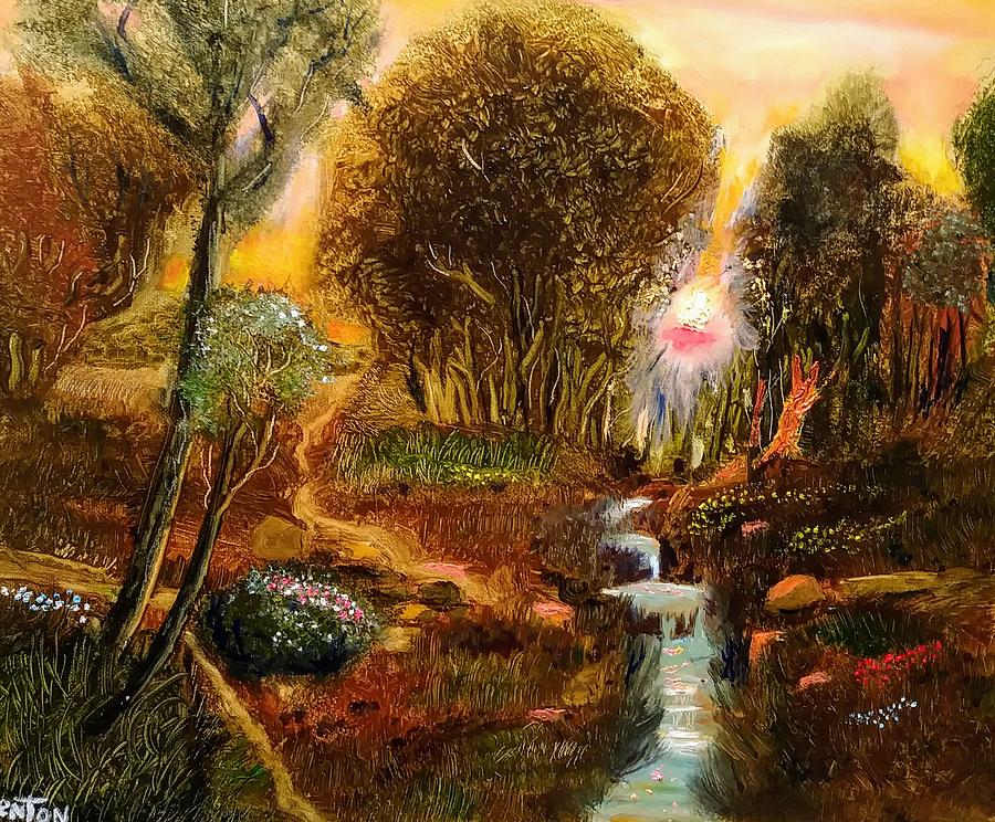Nature Painting - Garden in the Wild #1 by Mike Benton