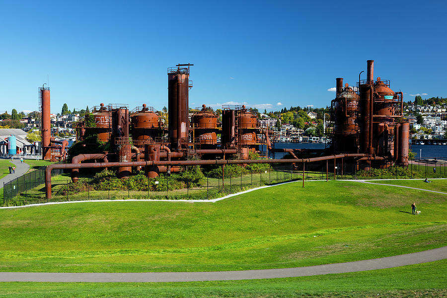 Seattle Photograph - Gas Works Park On Sunny Day, Seattle #1 by Panoramic Images