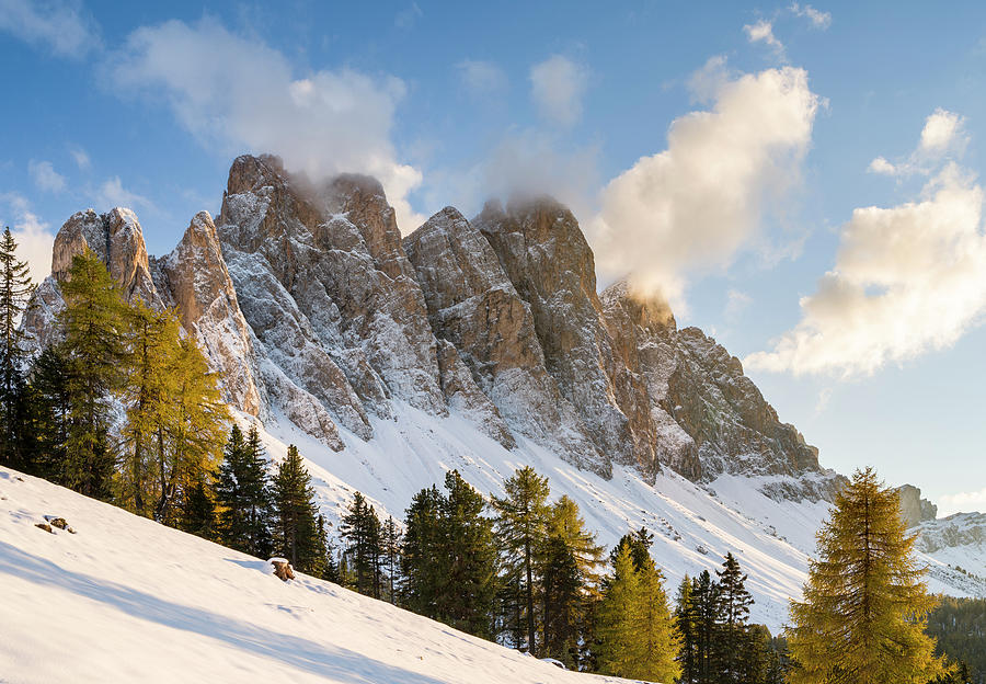 Geisler Mountain Range In The Dolomites Photograph by Martin Zwick