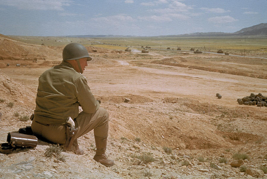 Desert Photograph - General Patton In The Desert by Eliot Elisofon