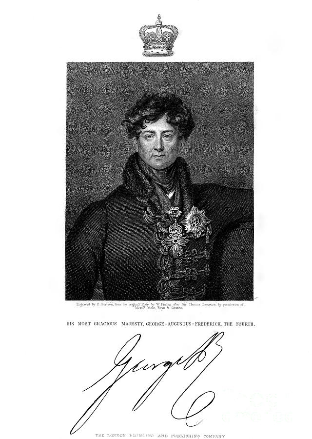 George Iv, King Of Great Britain #1 Drawing by Print Collector