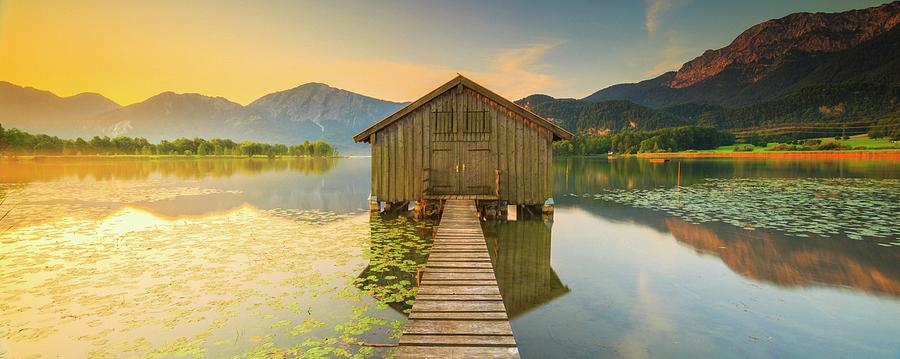 Germany, Bavaria, Upper Bavaria, Kochelsee Lake At Sunrise #1 Digital Art by Maurizio Rellini