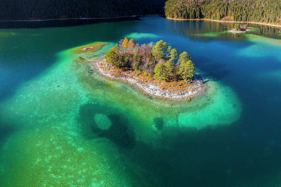 Germany, Ludwig Island, Lake Eibsee #1 by Marc Hohenleitner