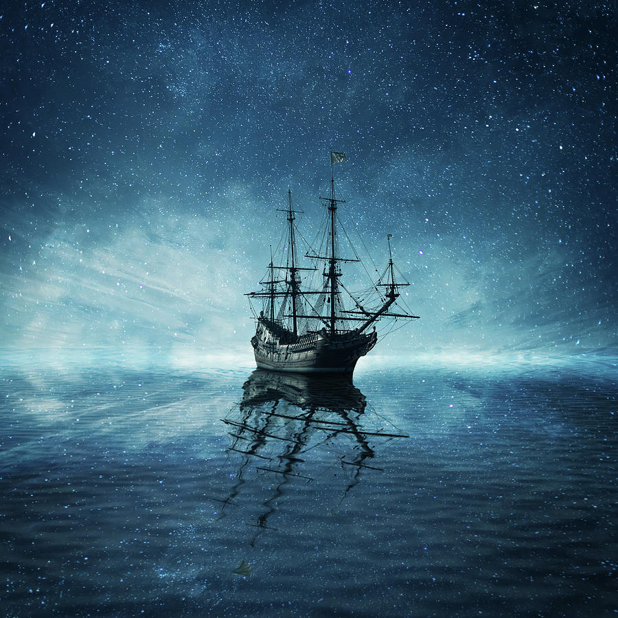 Ghost Ship #1 Digital Art by PsychoShadow ART