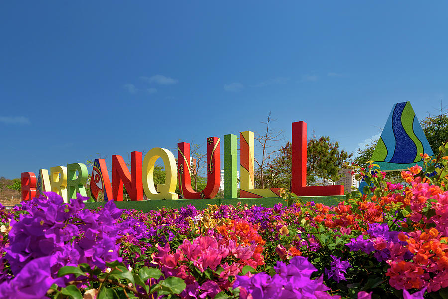 Giant Barranquilla Sign, Colombia #1 Digital Art by Glowcam