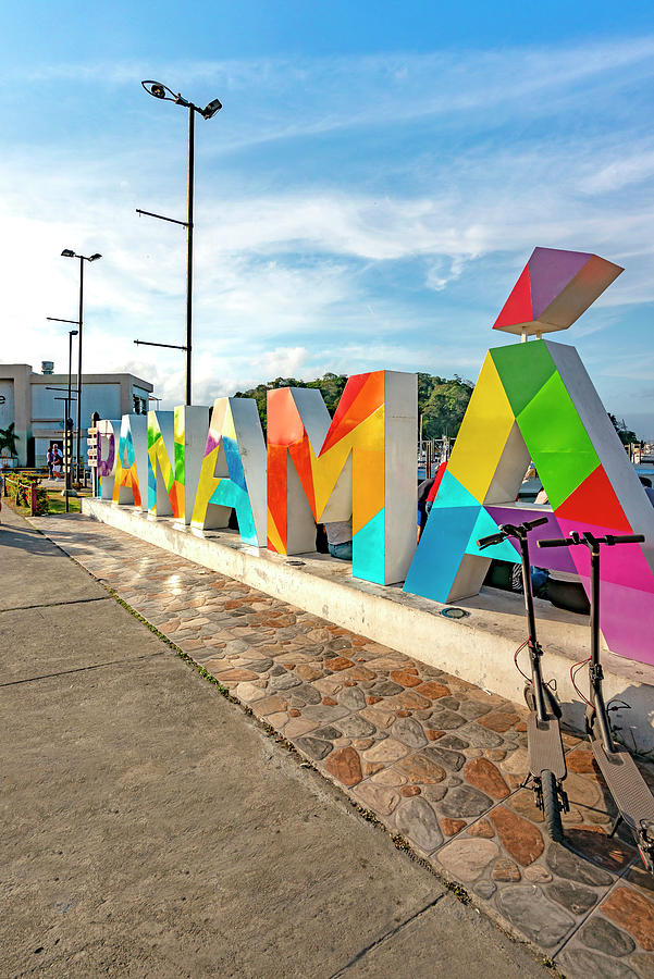Giant Letters, Panama City Panama #1 Digital Art by Glowcam