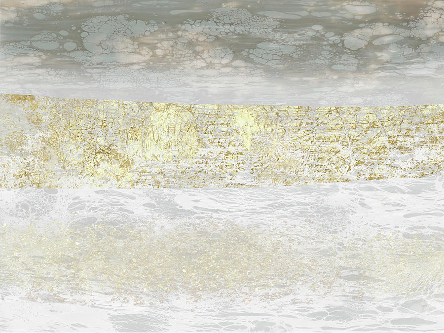 Abstract Painting - Gilded Textures II #1 by Jennifer Goldberger