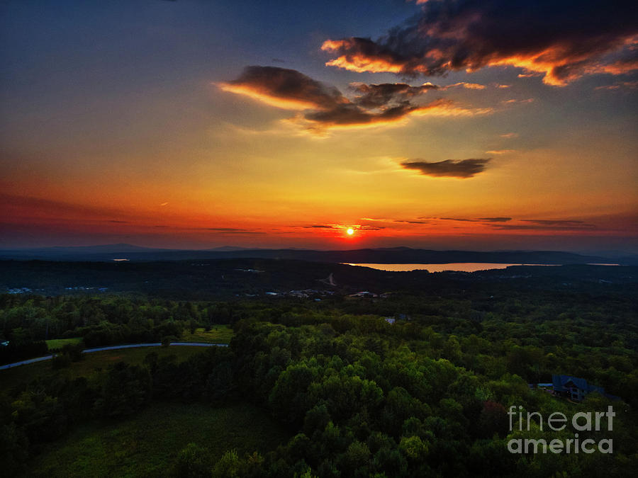 Sunset Photograph - Gilford N H Sunset #1 by Mim White