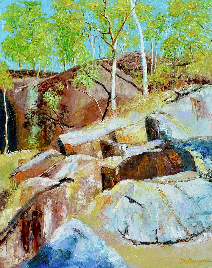 Gillies Range Rocks in Far North Queensland #1 Painting by Dai Wynn