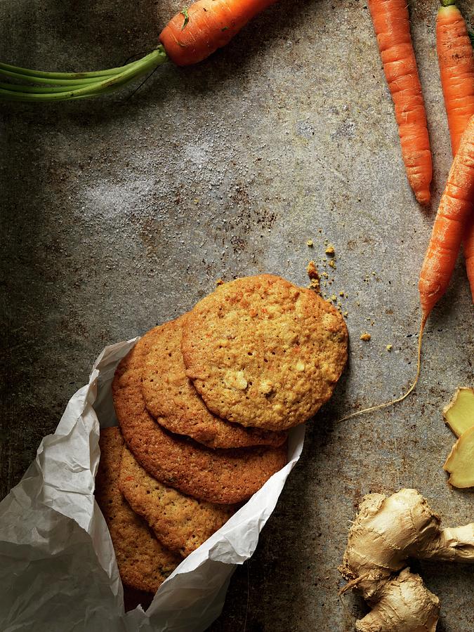 Ginger Biscuits With Carrots #1 Photograph by Martin Dyrlv