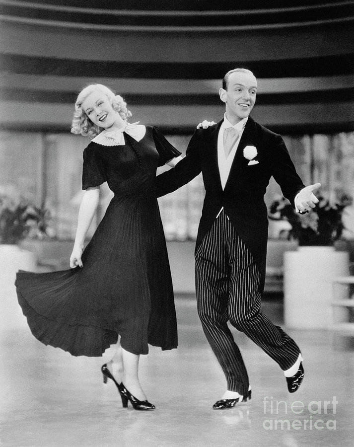 Ginger Rogers And Fred Astaire Dancing #1 Photograph by Bettmann