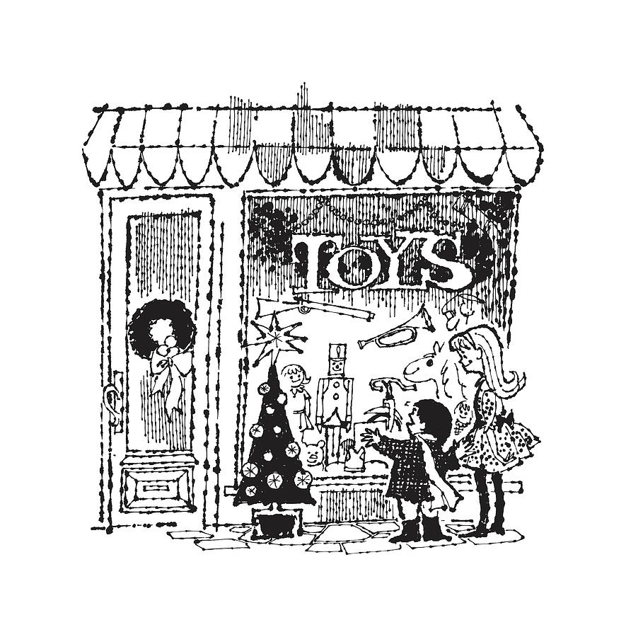 toy shop window clipart