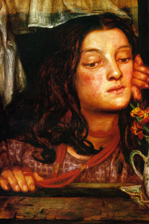 Girl at a Lattice #1 Painting by Dante Gabriel Rossetti