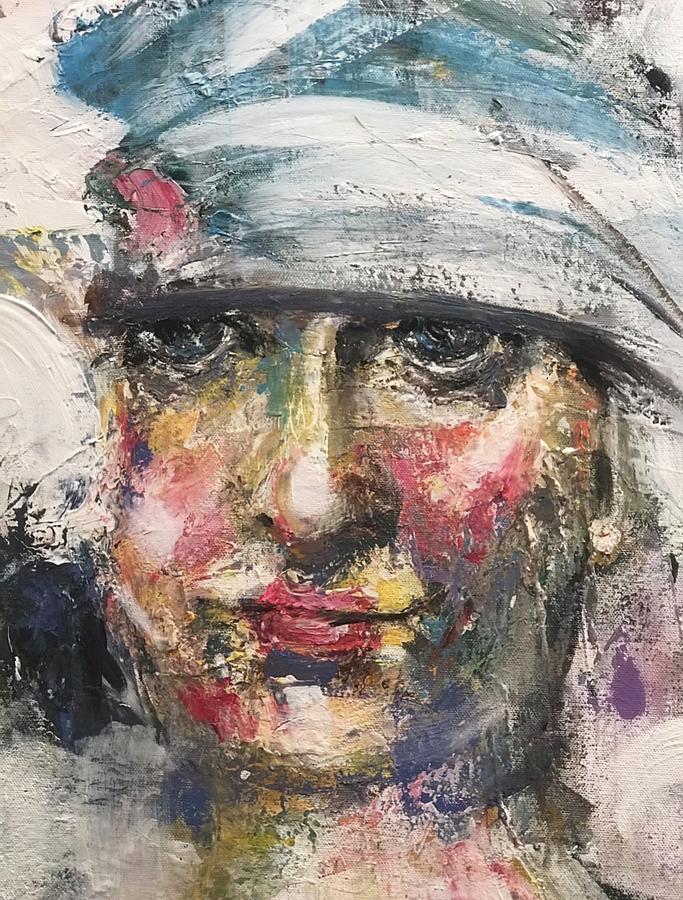 Girl in hat 1 #2 Painting by Heather Roddy