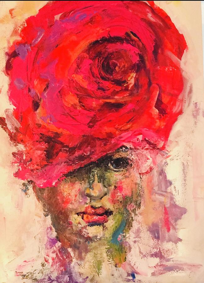 Girl in hat 3 #2 Painting by Heather Roddy