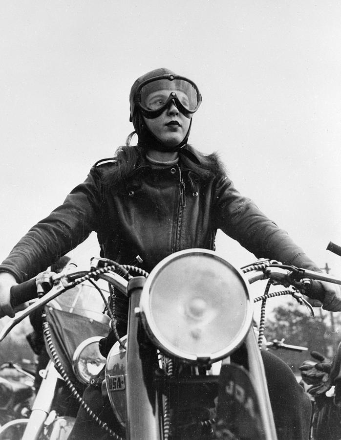 Glamorous Biker #1 Photograph by Keystone Features