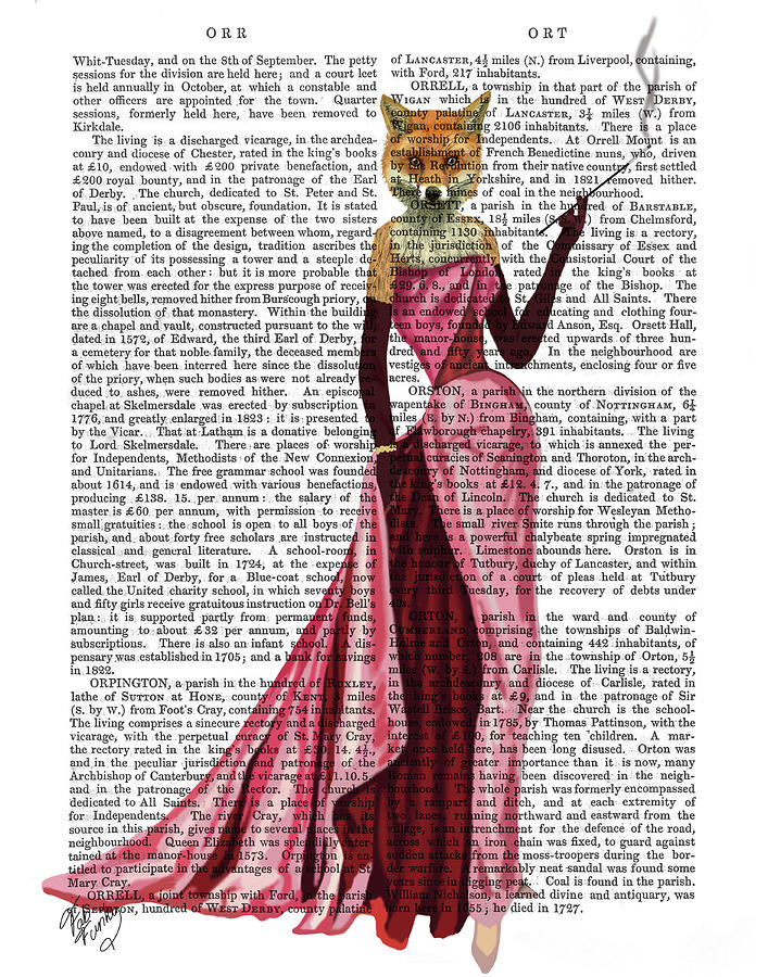 Glamour Fox In Pink Painting by Fab Funky - Fine Art America