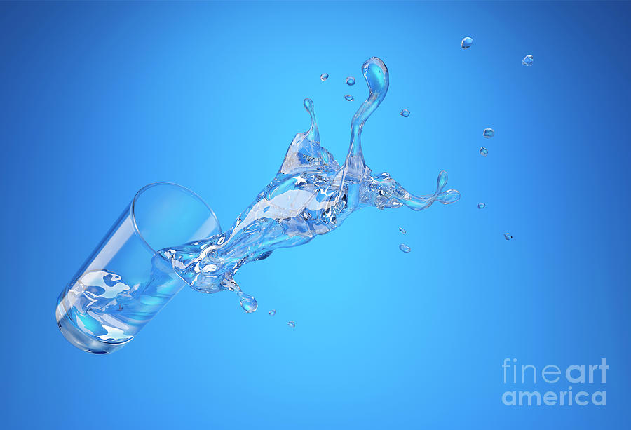 Glass With Spilling Water Splash Photograph By Leonello Calvetti Science Photo Library