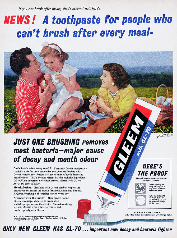 Gleem Gl-70 Toothpaste #1 Photograph by Picture Post