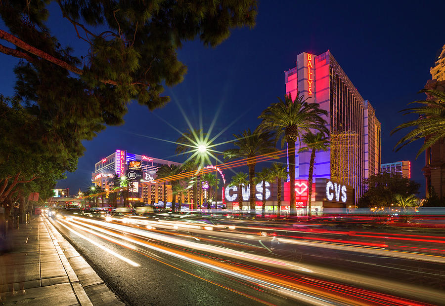 Glowing Strip In Las Vegas At Night, Usa Photograph by Bastian Linder ...