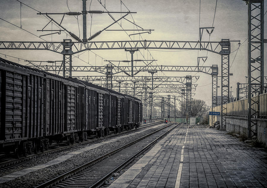 Gobi Desert Train Yumenzhen Gansu China #1 Photograph by Adam Rainoff