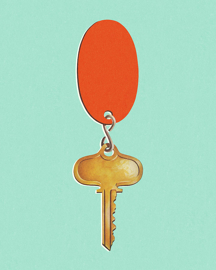 Vintage Drawing - Gold Key #1 by CSA Images