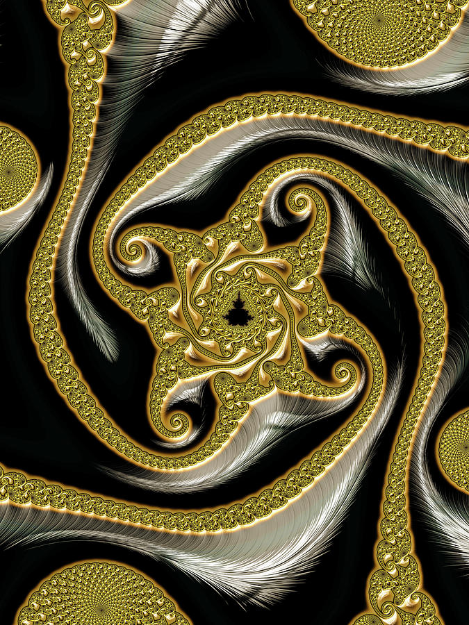 Golden and black decorative Fractal #1 Digital Art by Matthias Hauser Golden and black decorative Fractal #1 Digital Art by Matthias Hauser