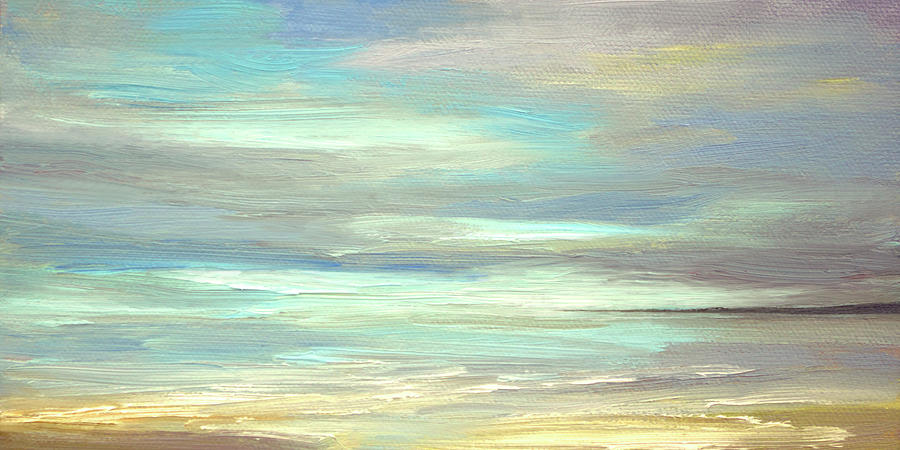 Landscape Painting - Golden Beach #1 by Sheila Finch