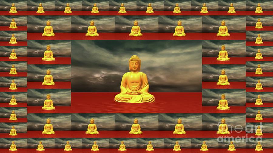 Golden Buddha #1 Painting by Esoterica Art Agency