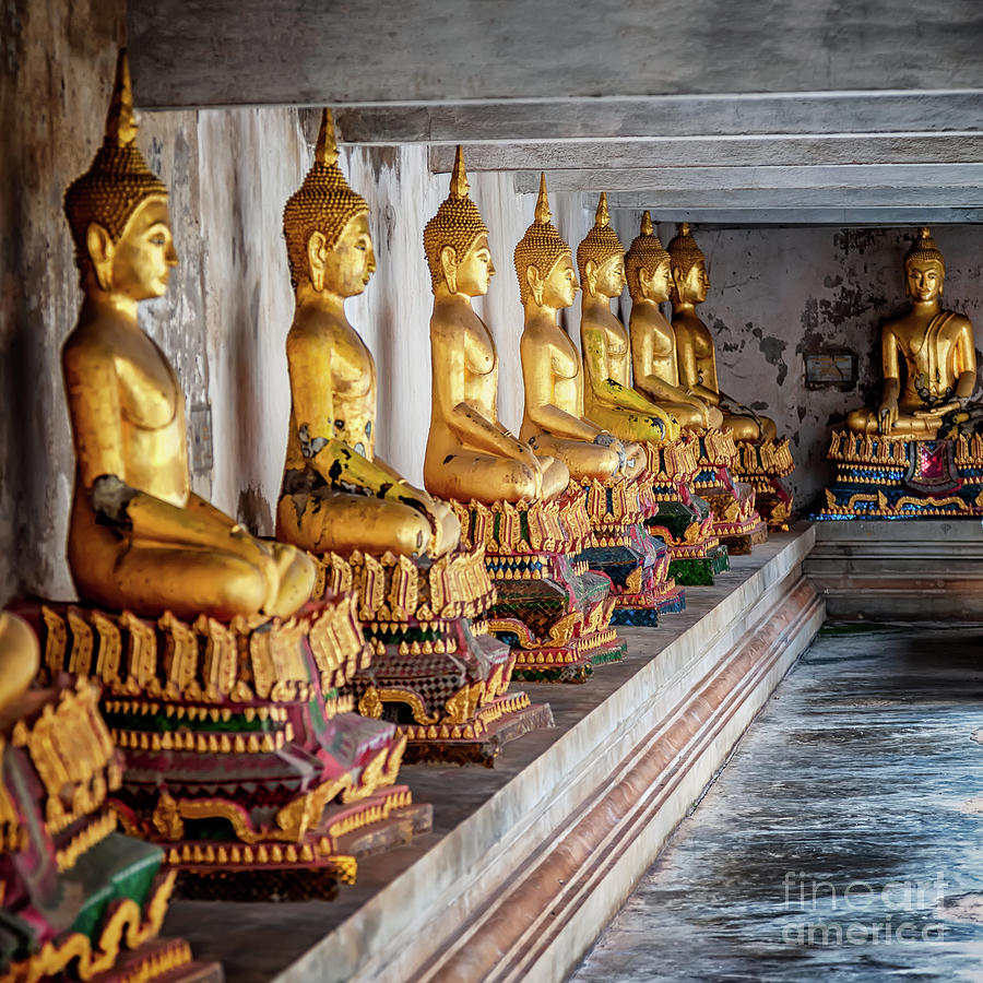 Golden Buddhas #1 Photograph by Adrian Evans