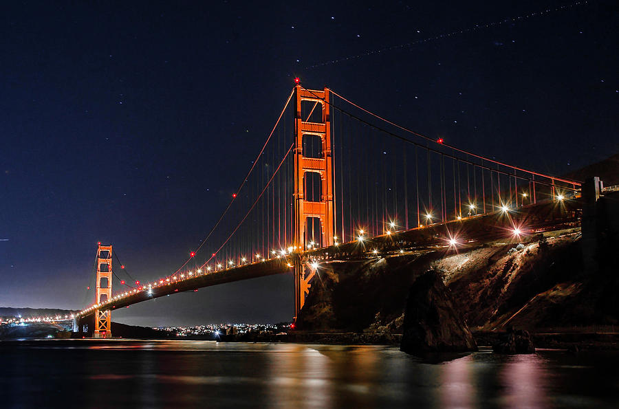 Golden Gate Bridge At Night Photograph By Tricio Photography