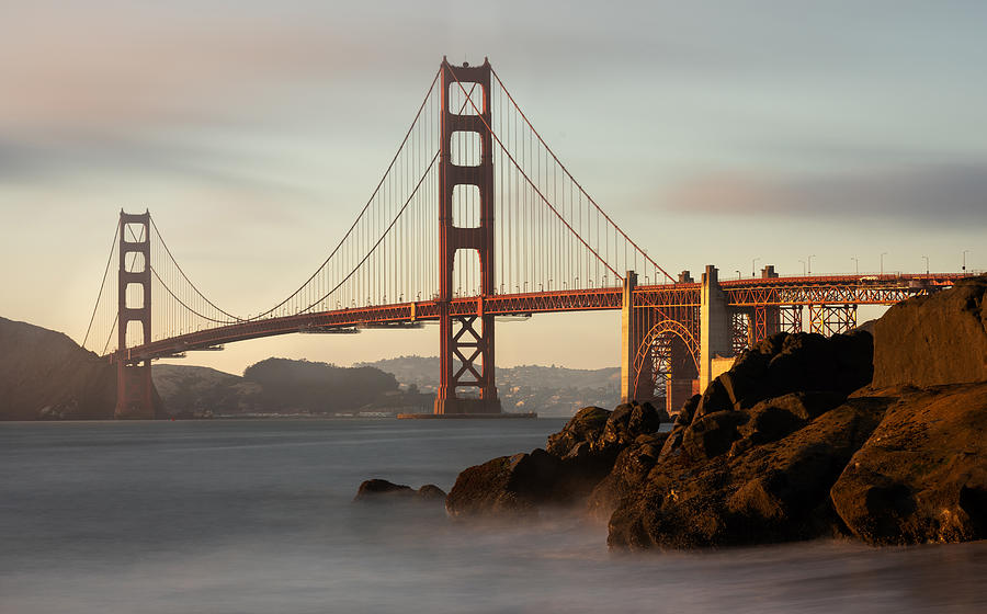 Architecture Photograph - Golden Gate Bridge #1 by Ron Langager