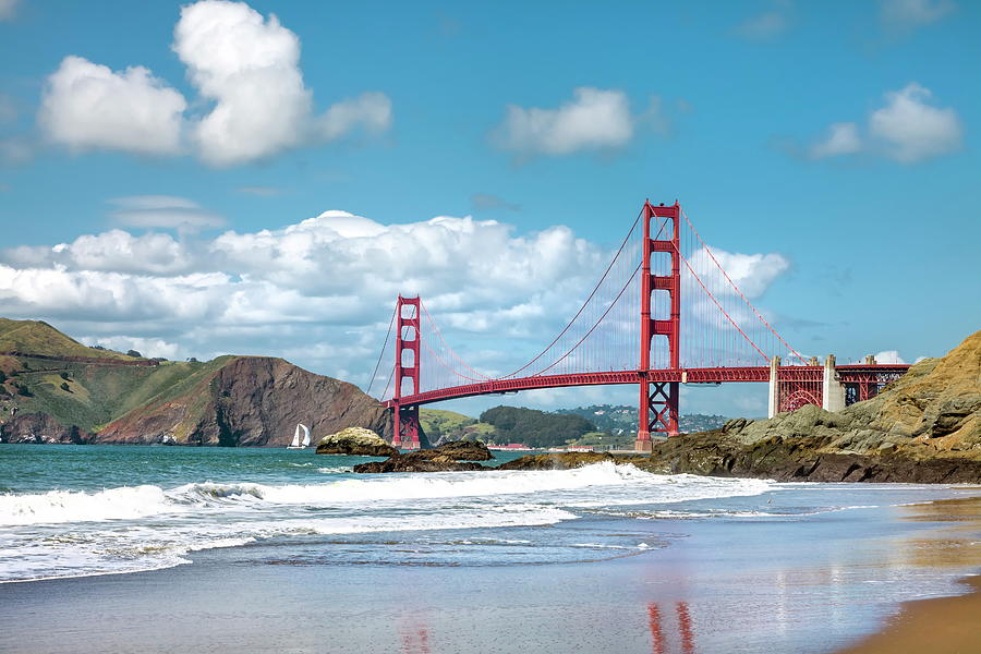 Golden Gate Bridge, San Francisco #1 Digital Art by Sabine Lubenow