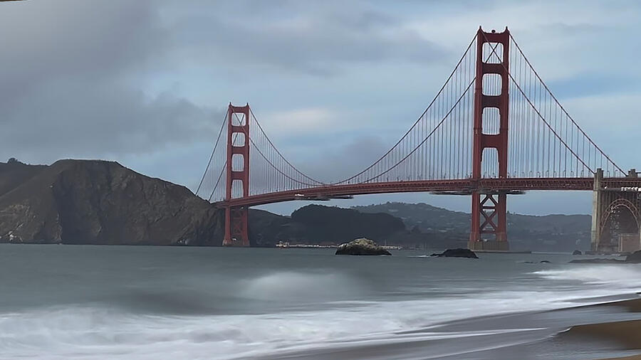 Beach Photograph - Golden Gate Bridge #1 by Wei Yu