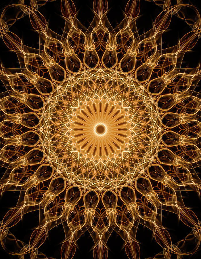 Golden Mandala #1 Digital Art by Jaroslaw Blaminsky
