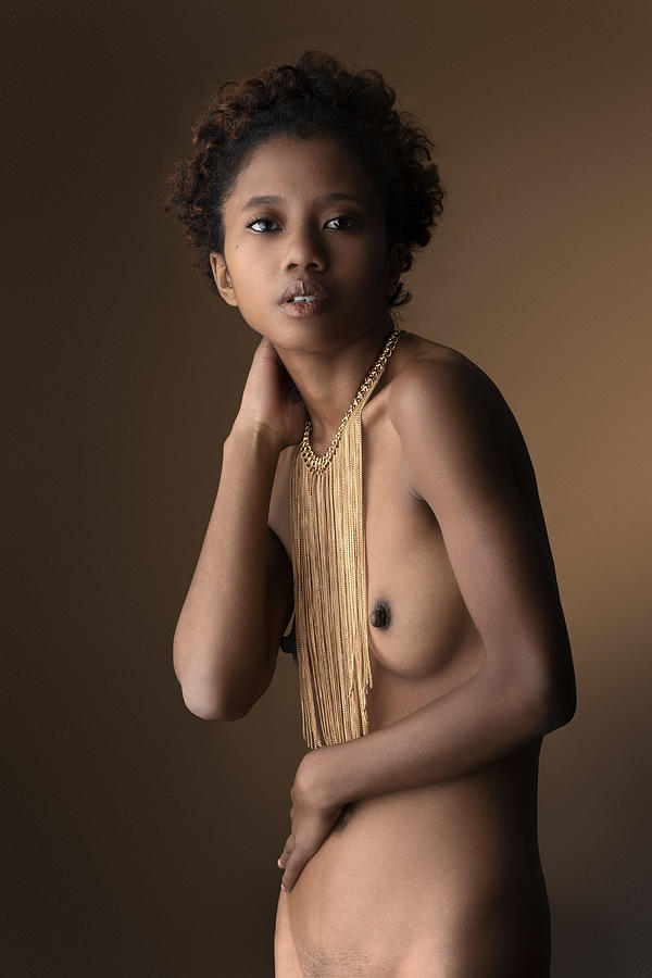 Nude Photograph - Golden Necklace #1 by Jan Slotboom