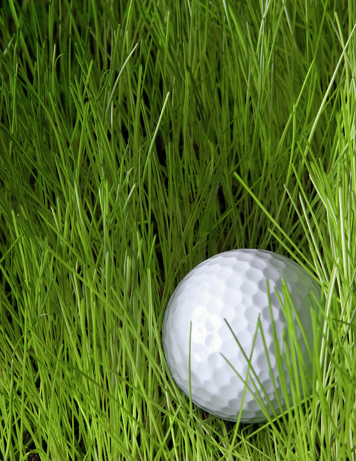 Golf Ball In Grass #1 Photograph by Burazin