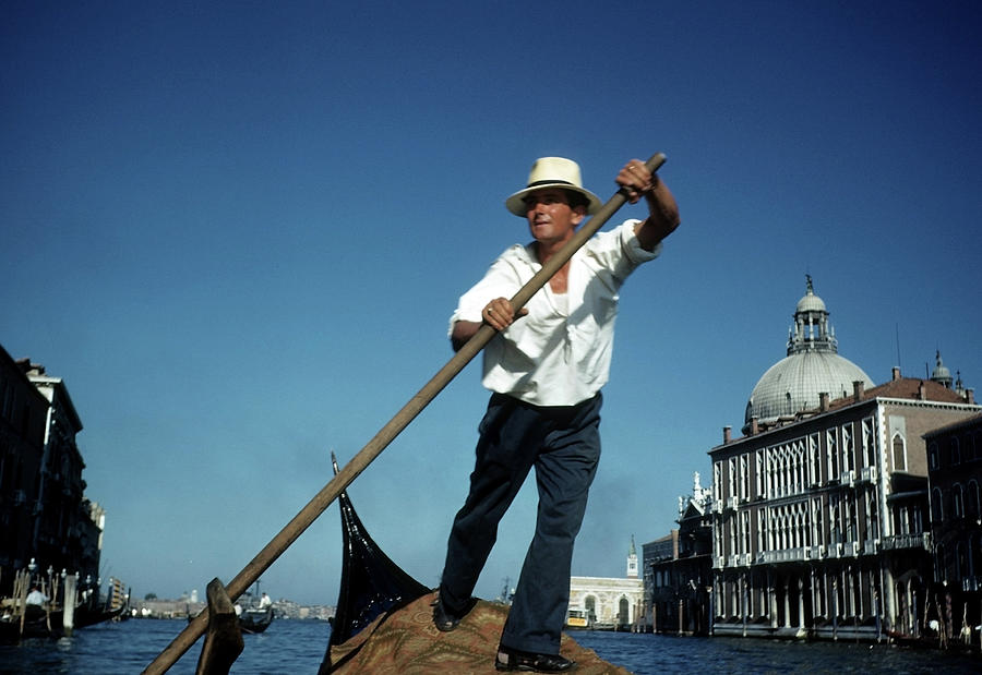 Gondolier In Venice Italy #1 Photograph by Michael Ochs Archives