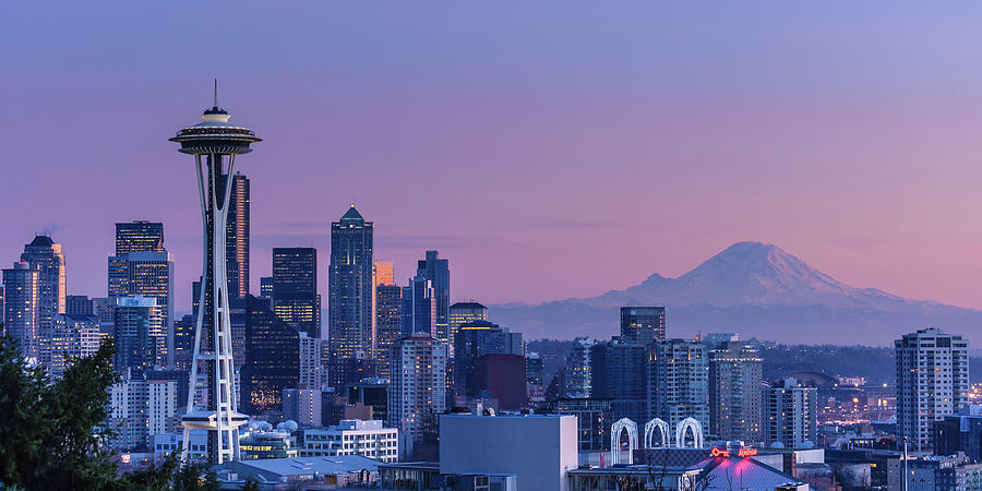 Good Evening, Seattle Photograph by Dan Mihai