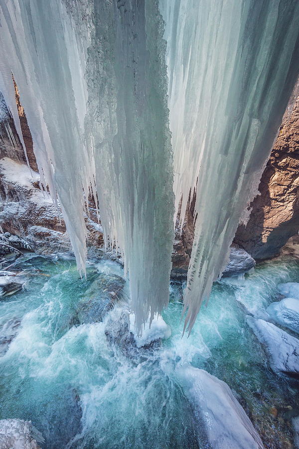 Gorge & Frozen Water, Germany #1 Digital Art by Marc Hohenleitner