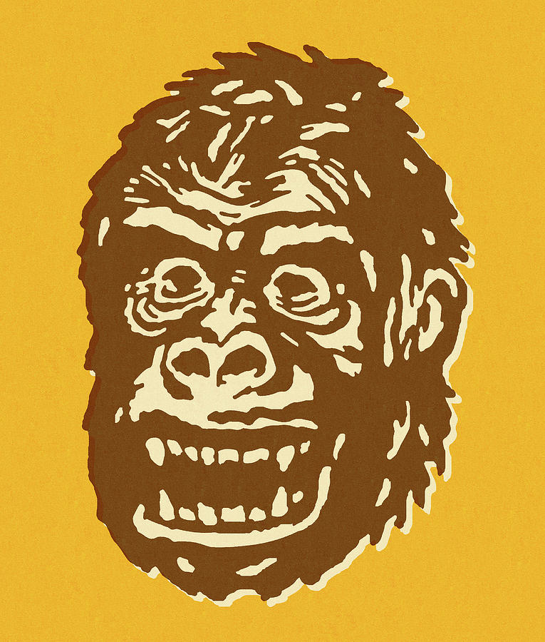 Jungle Drawing - Gorilla #1 by CSA Images